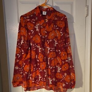 CAbi Scarlet Flower Blouse